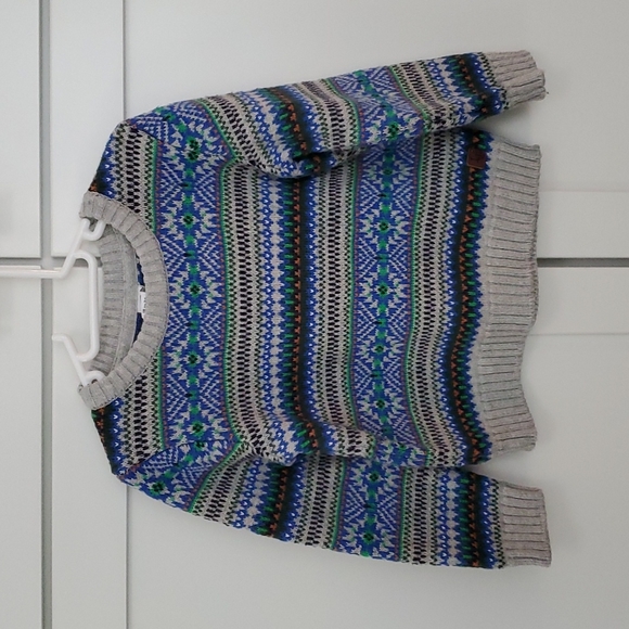 ❄️JANIE and JACK Nordic Pattern Knit Pullover Sweater - Picture 1 of 6